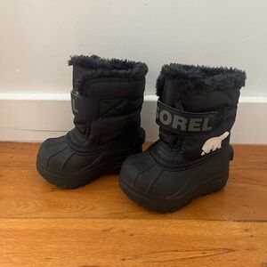 Sorel Black Childrens Snow Commander (Toddler/Little Kid) | Snow Boots
